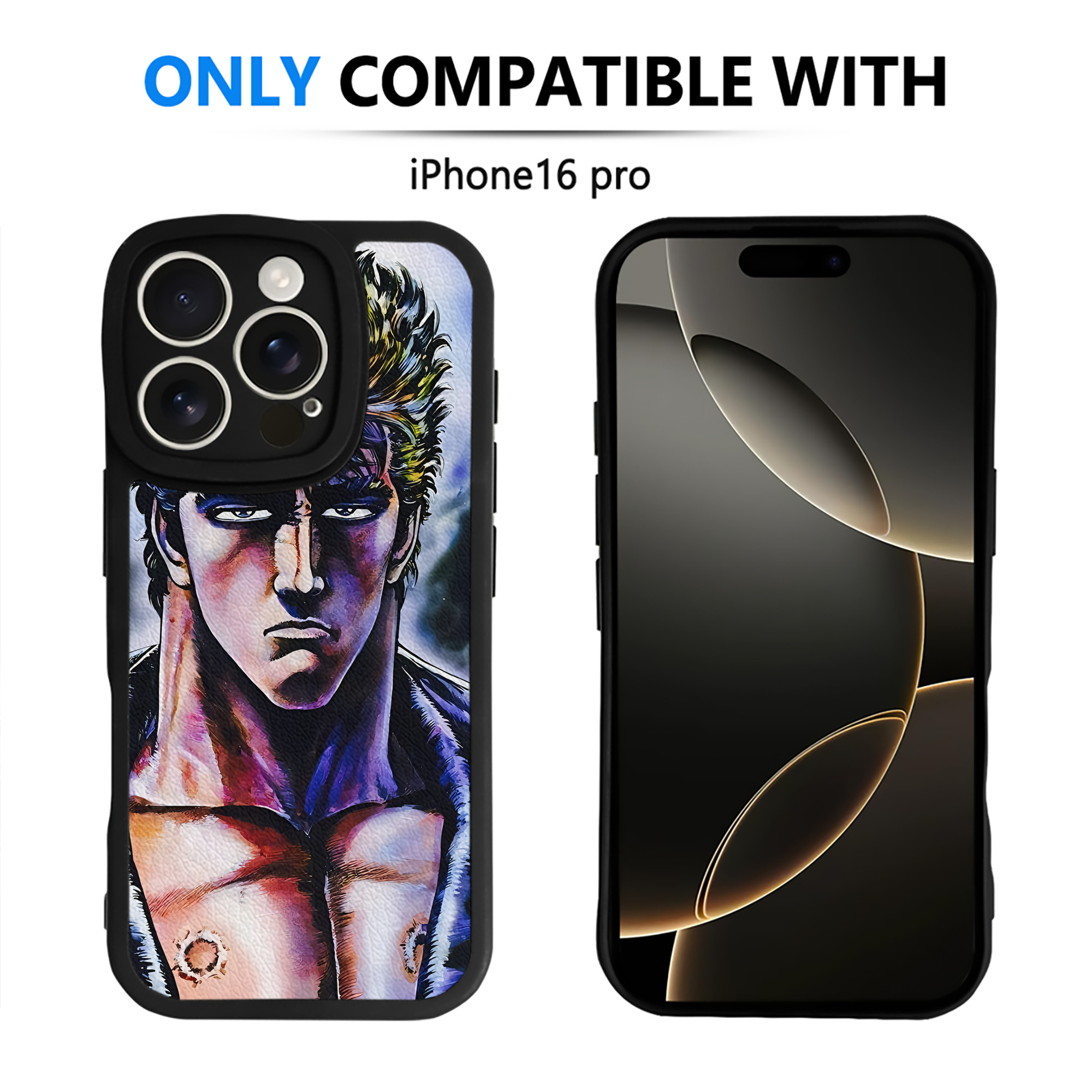 （画像用） 北斗の拳 Fist of the North Star 【iPhone 16シリーズ対応】シリコンスマホケース（レザー調） 材質：シリコン